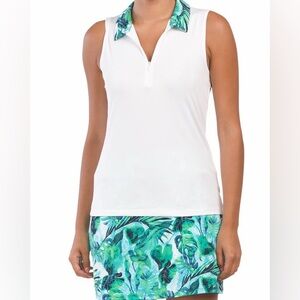 TOMMY BAHAMA Golf S/P Collared Top & Skort size S .This is 2-Pc Set UPF 50 NWT